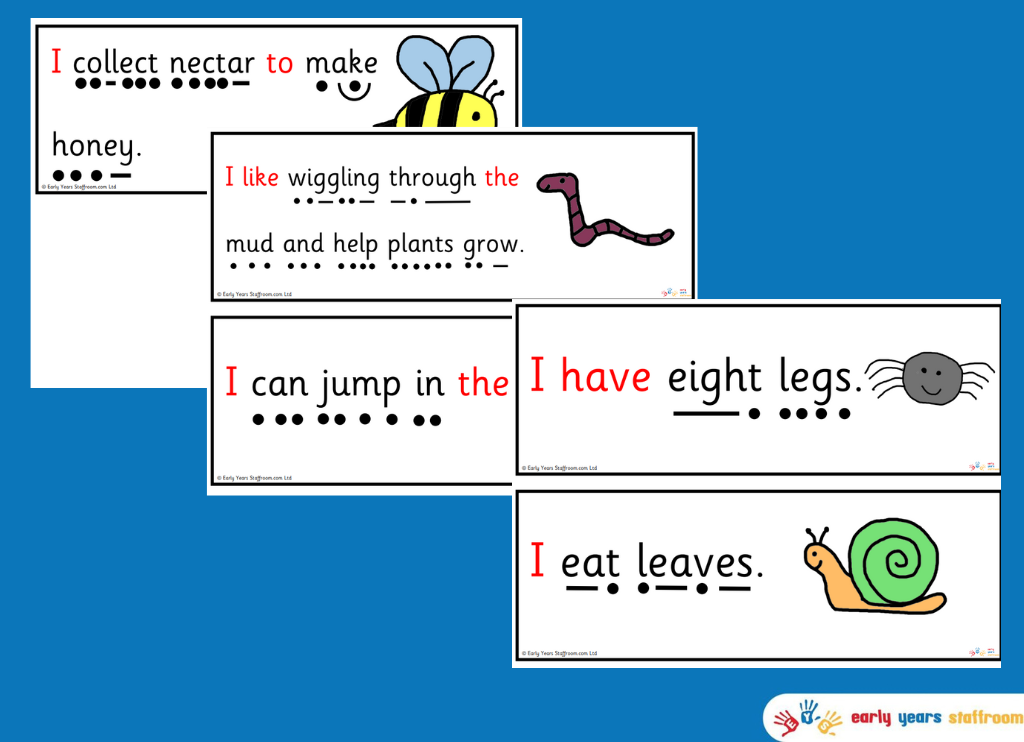 Minibeast Phonics Sentences Home Learning