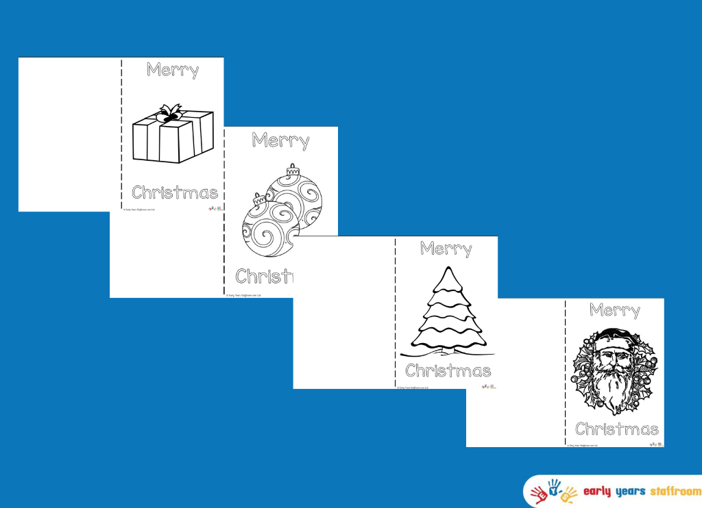 Christmas Cards Templates - Colour In