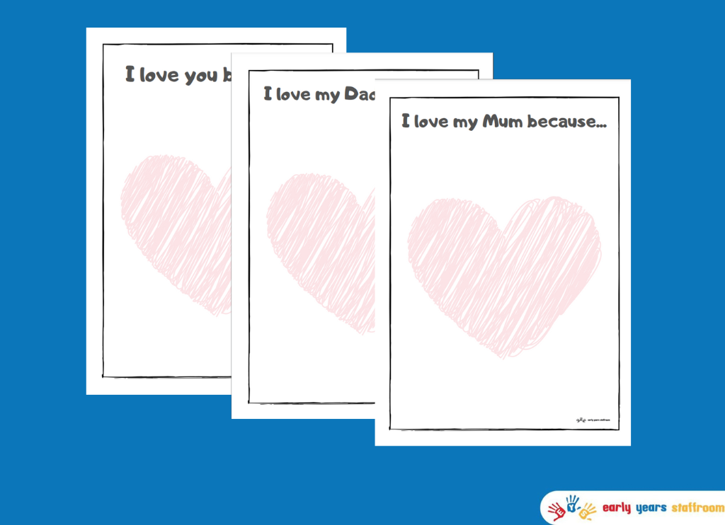 I love you because - Writing paper for messages ( Blank )
