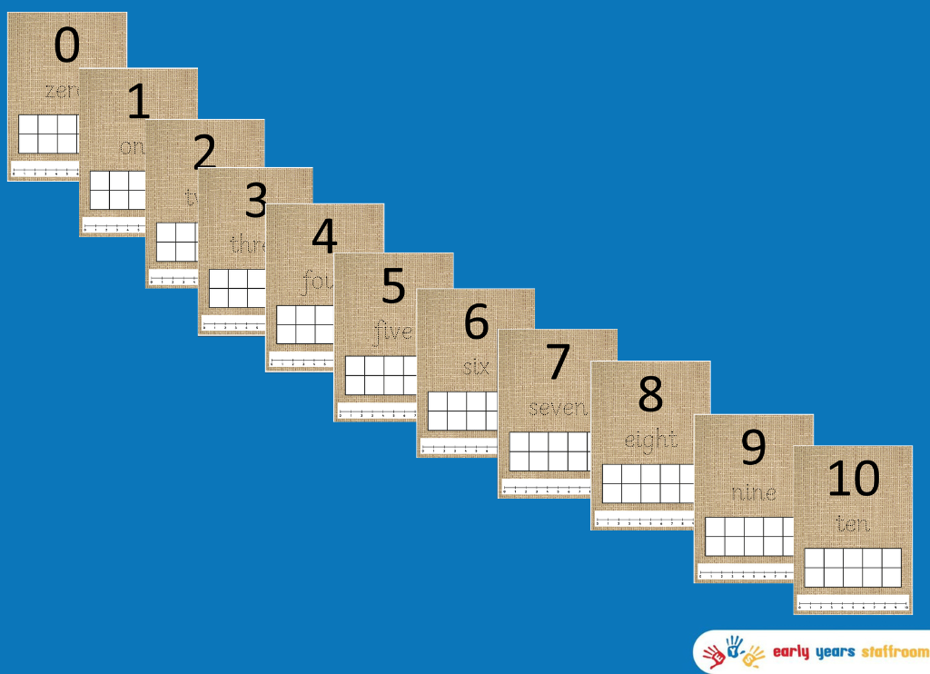 1-10 Tactile Hessian Number Resource (standard font)