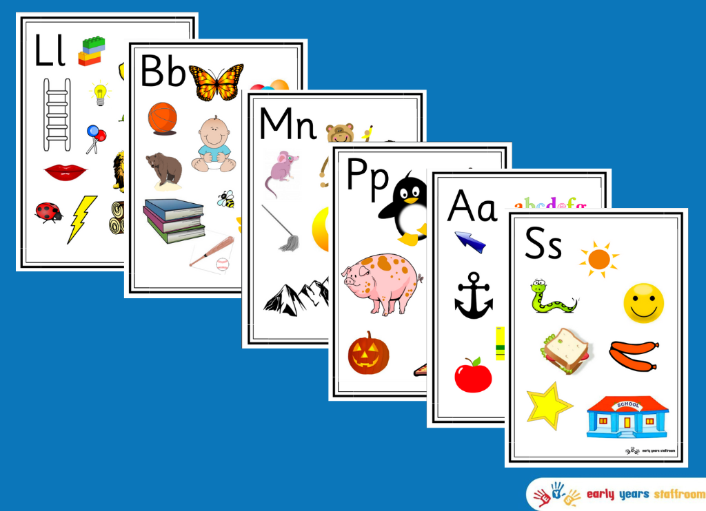 Phonics Phase 2 Pictures Home Learning (Sassoon Font)
