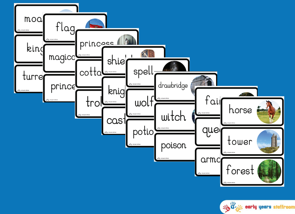 Fairy Tales Themed Word Cards (White Background)