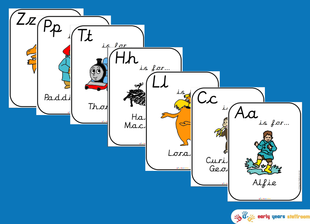 Popular Characters Book Alphabet A-Z (Cursive Font)