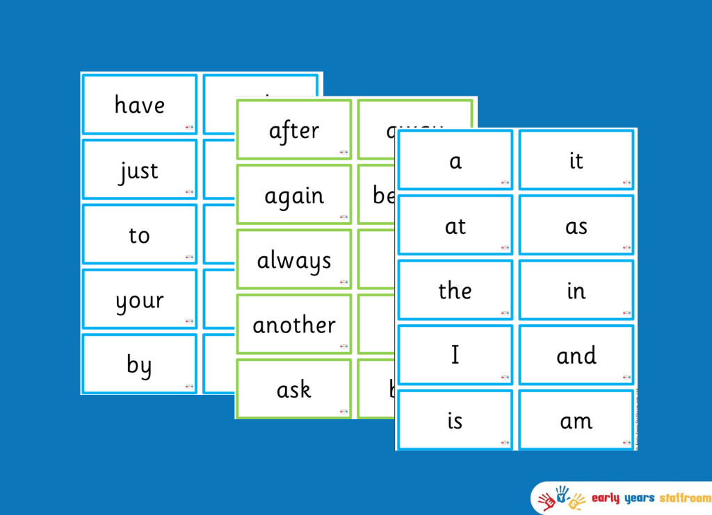 Common Words Flashcards Stage 1-3 (Standard font)
