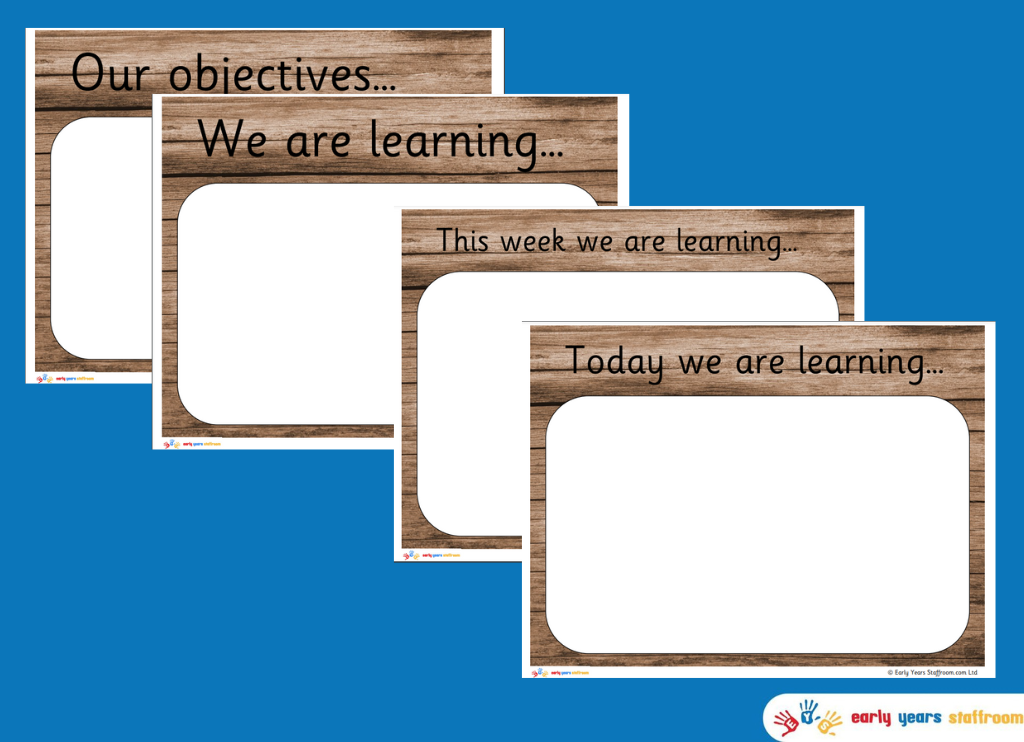 Learning Intention and Objectives Poster