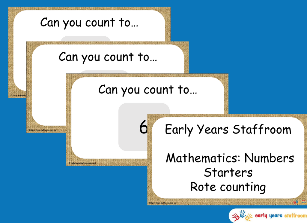 Maths Numbers Starters - Rote Counting PowerPoint