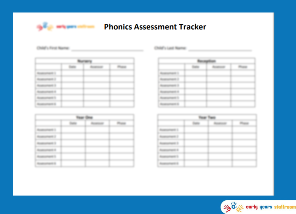 Phonics assessment school tracker