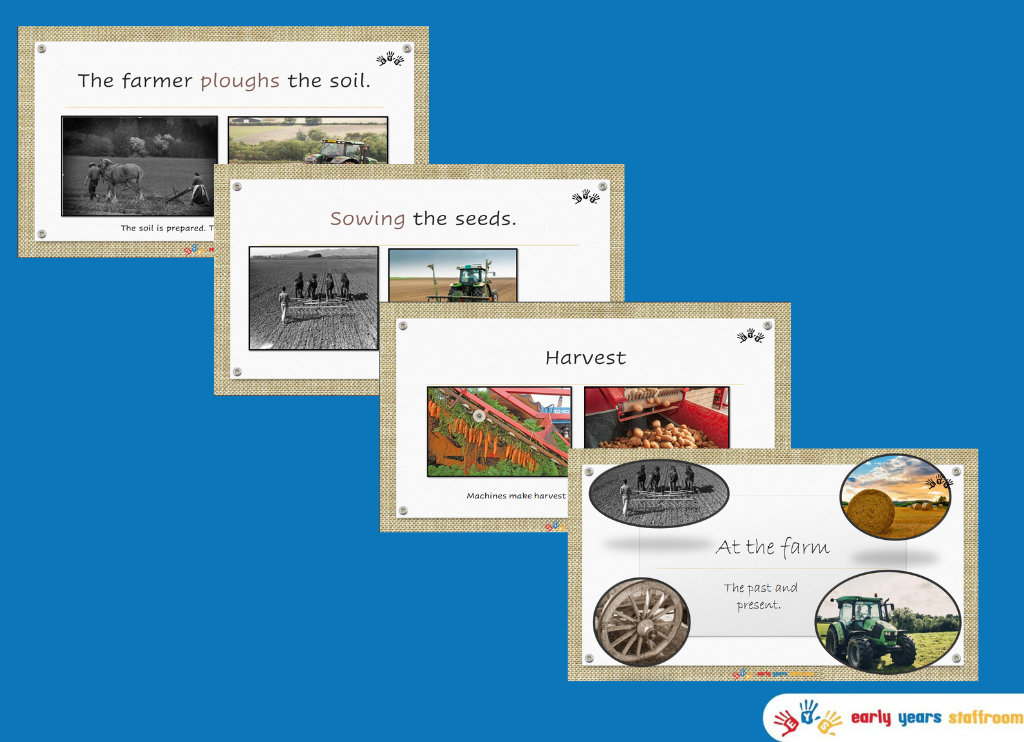 At The Farm Machinery - Past and Present - Powerpoint