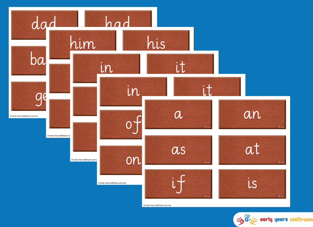 High Frequency Word Bricks (Precursive Font)