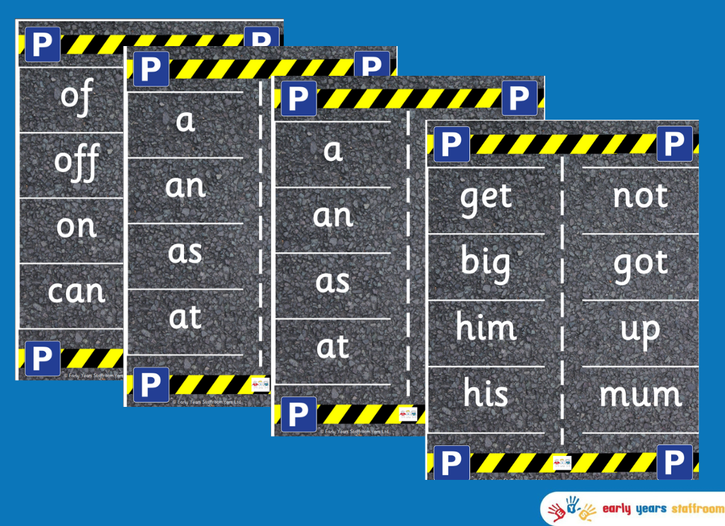 Phonics High Frequency Car Mat - Sassoon Font