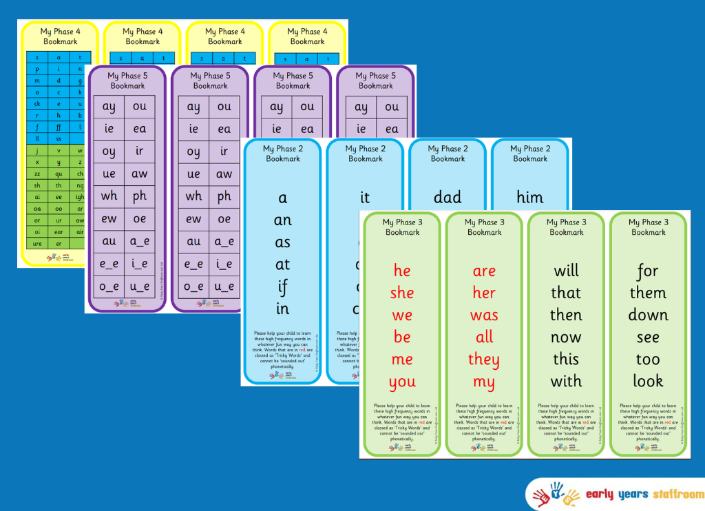 Phonics Bookmarks Phase 2 -5