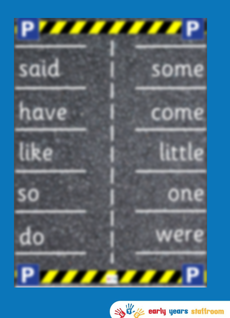 Phase 4 Tricky Word Car Mat - Part 1 of 2