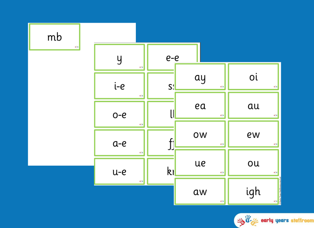 Phonics Sound Flashcards for Stage 2 (Standard Font )