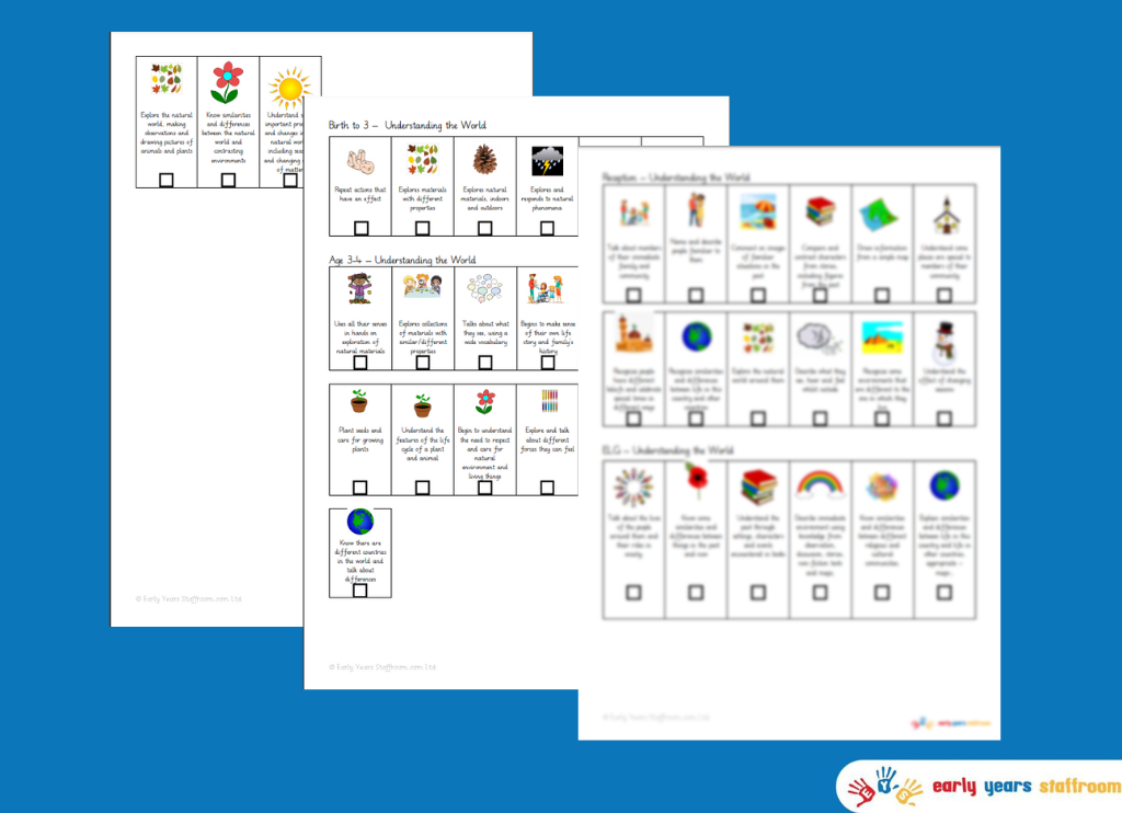 Target Strips - Understanding the World - New Development Matters EYFS