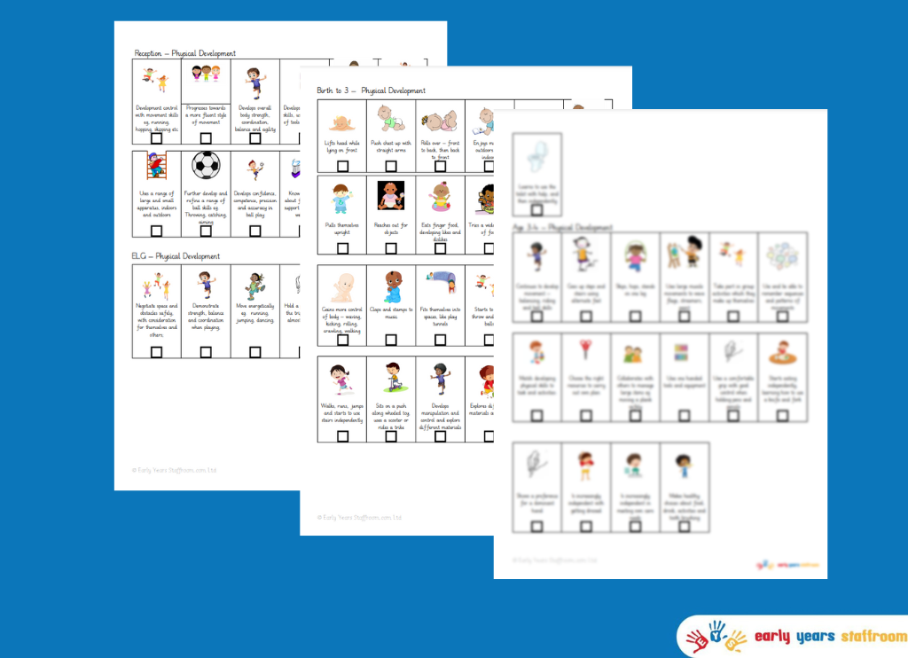 Target Strips - Physical Development - New Development Matters EYFS