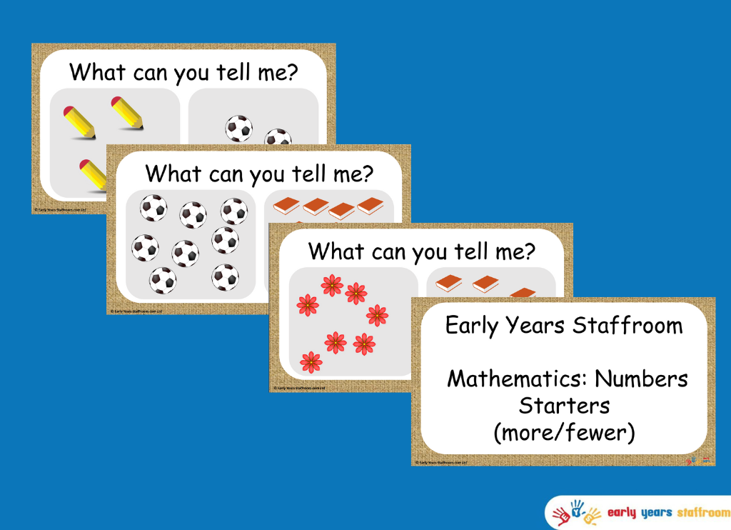 Maths Numbers Starters More / Fewer PowerPoint