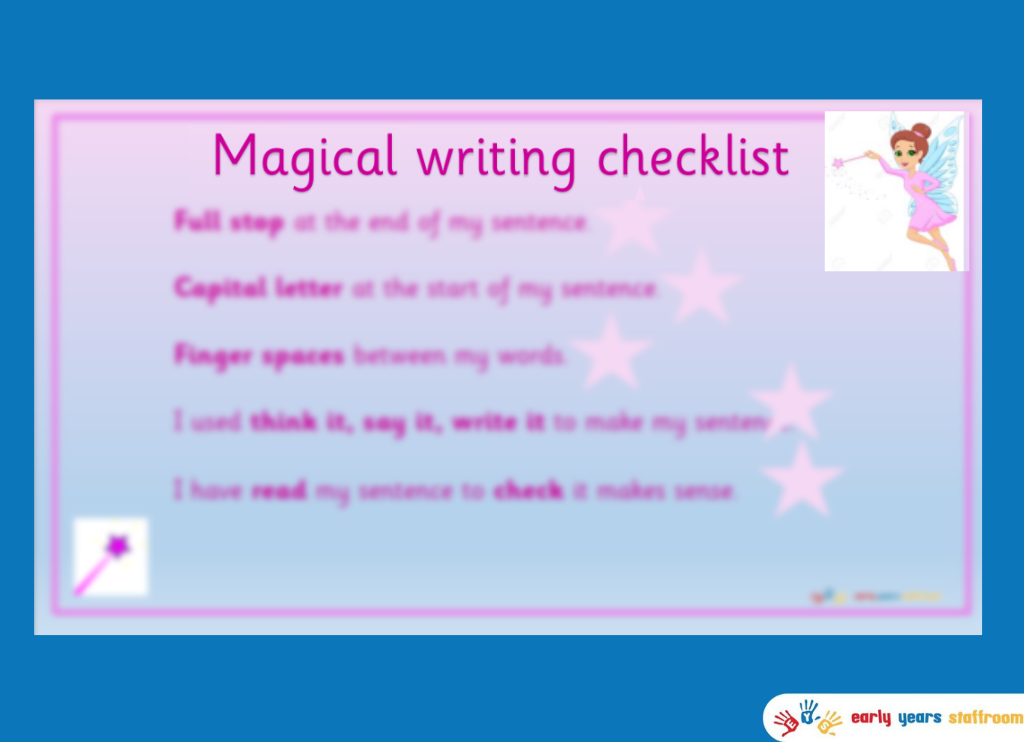 Magical Fairy Writing Checklist