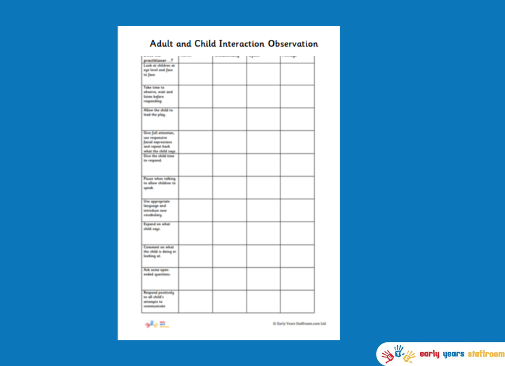 Adult Interaction Checklist