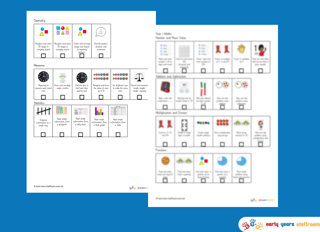 Target Strips Maths Year 1 Objectives