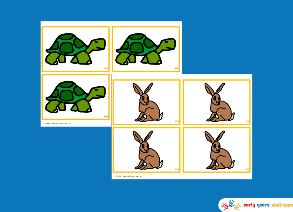 Hare and Tortoise Cards Maths Game