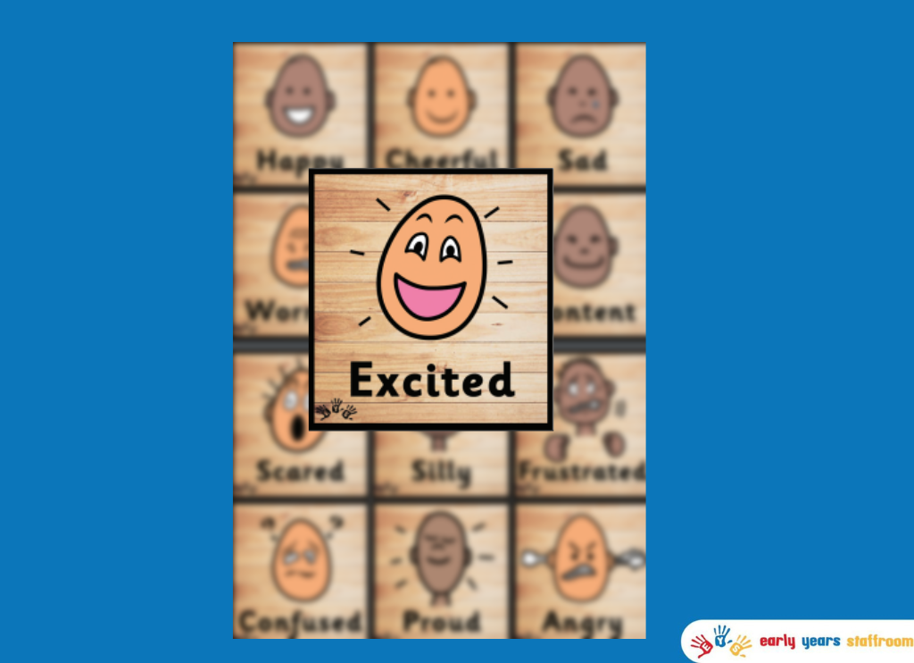 Emotion Face Cards (Wood Background)