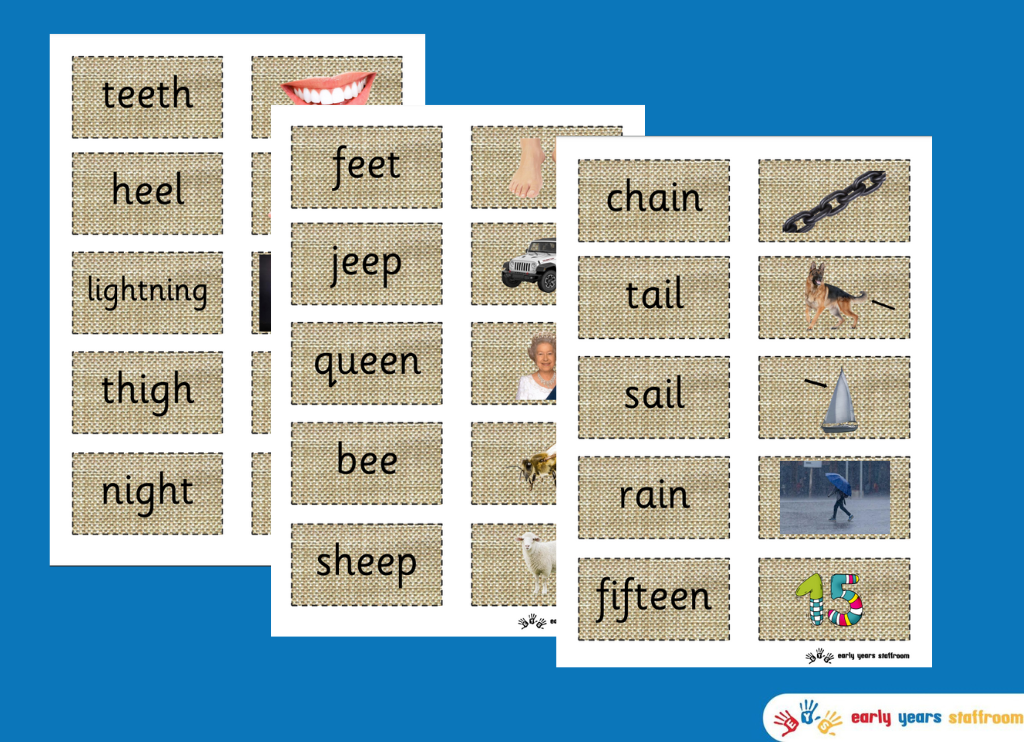 Phonics Picture Word Match for Phase 3