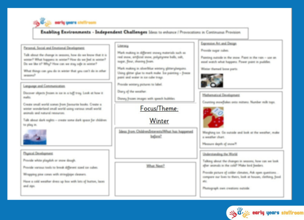 Early Years Planning | Early Years Staffroom - Resource and Planning Website