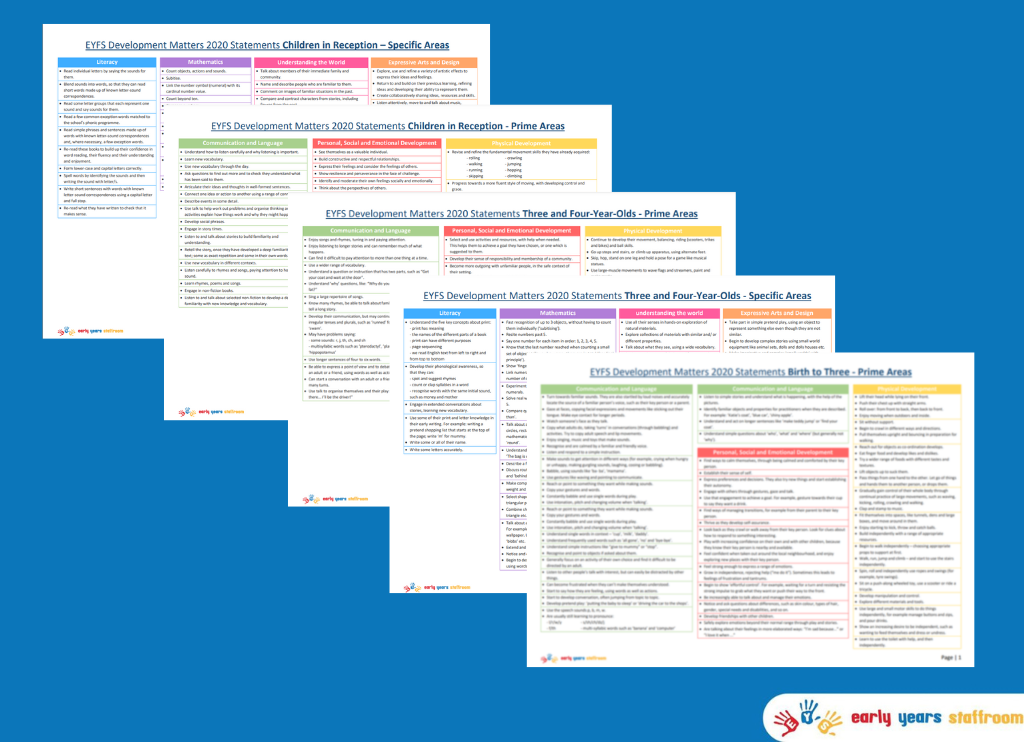 Development Matters Statements Ages and Stages New 2021