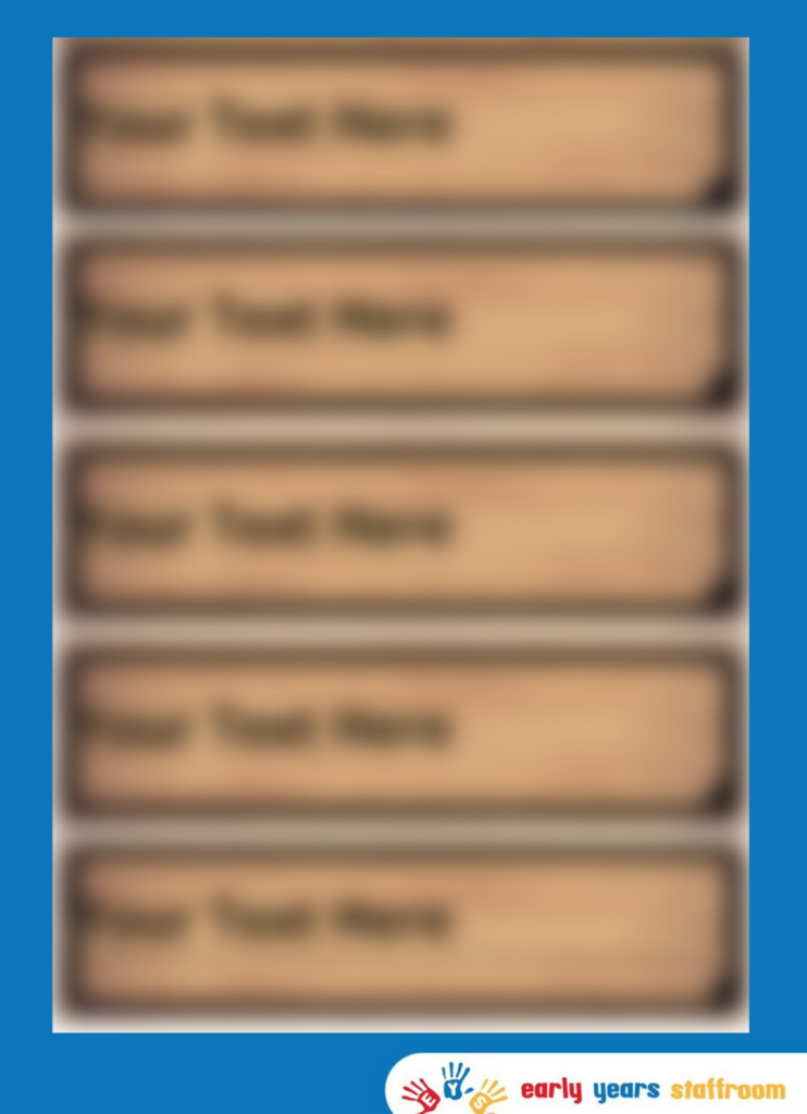 Wooden Tray Labels