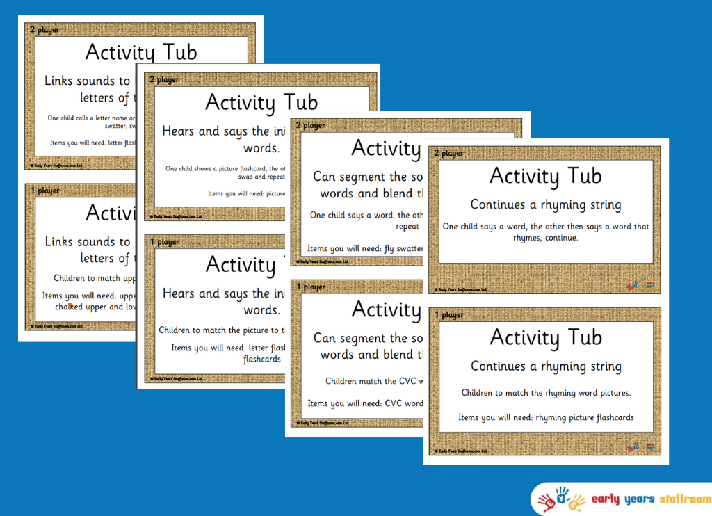 Morning Activity Tubs Work - Reading