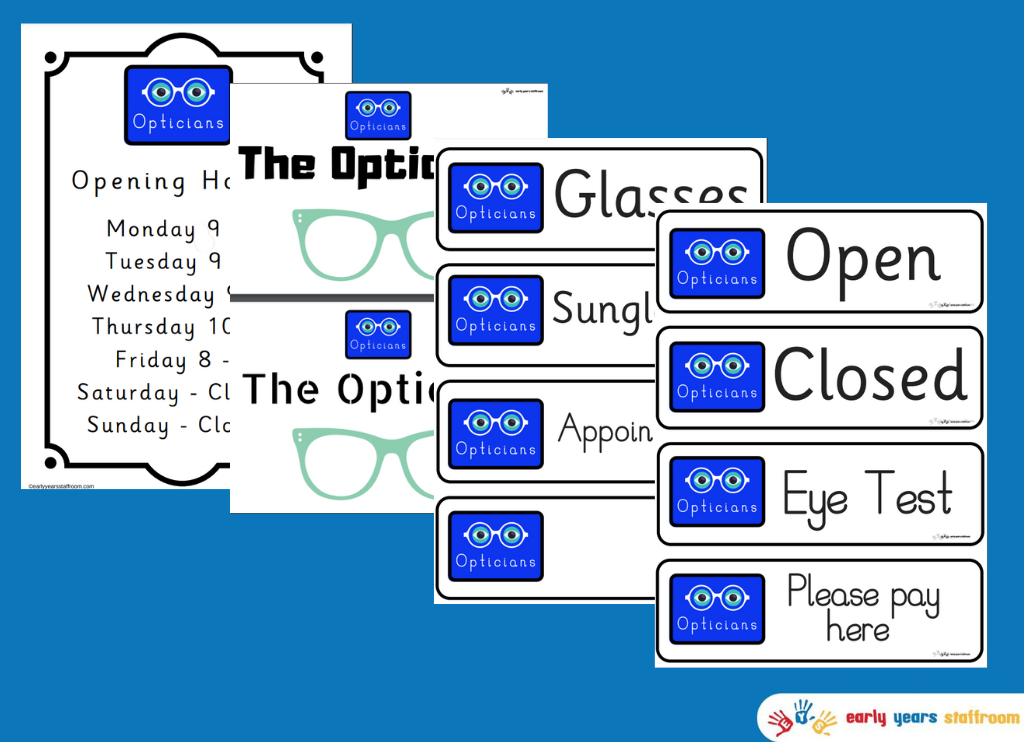 Opticians - Main Sign-Opening Times-Open/Closed Signs