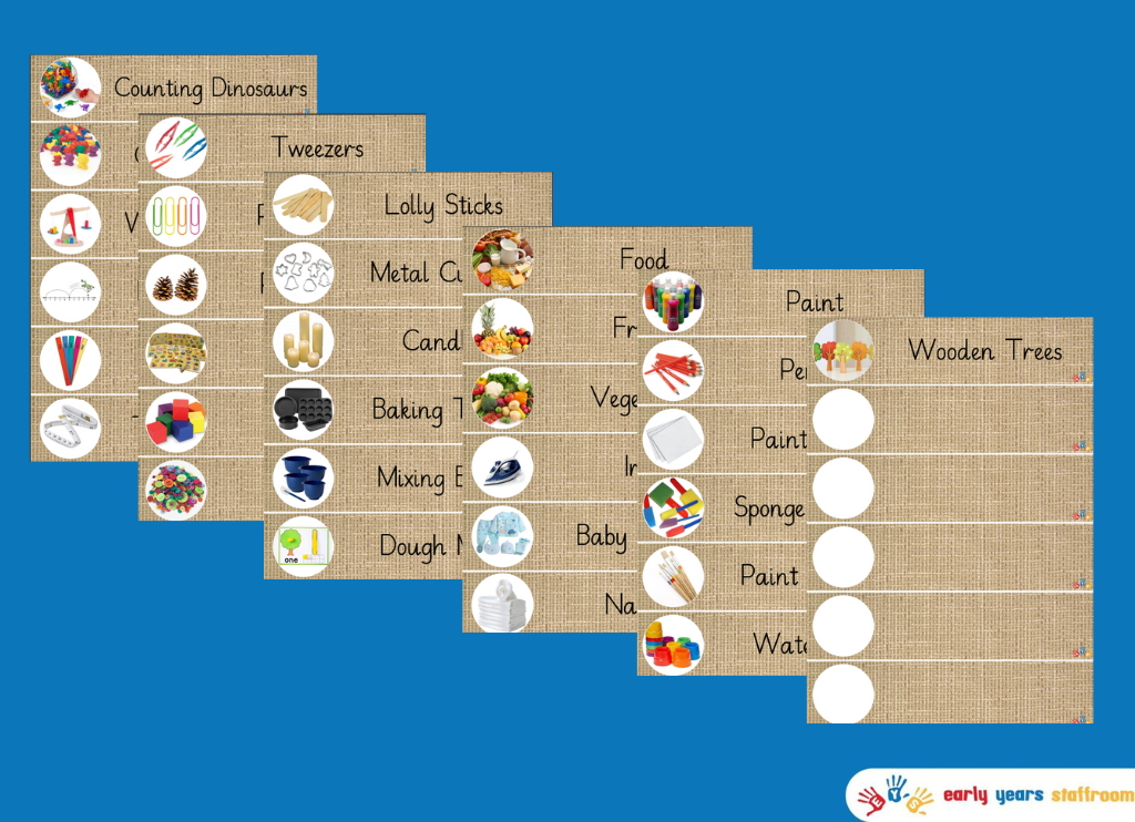 Continuous Provision Tray Labels - Hessian Background