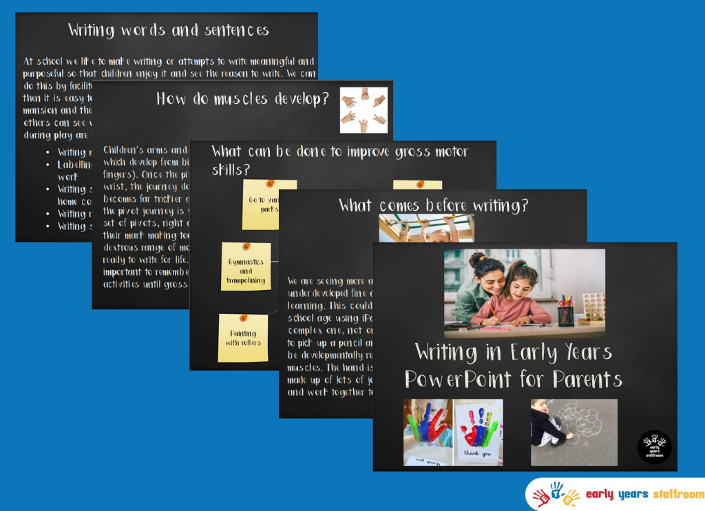 Writing in Early Years Parent Workshop Powerpoint Home Learning