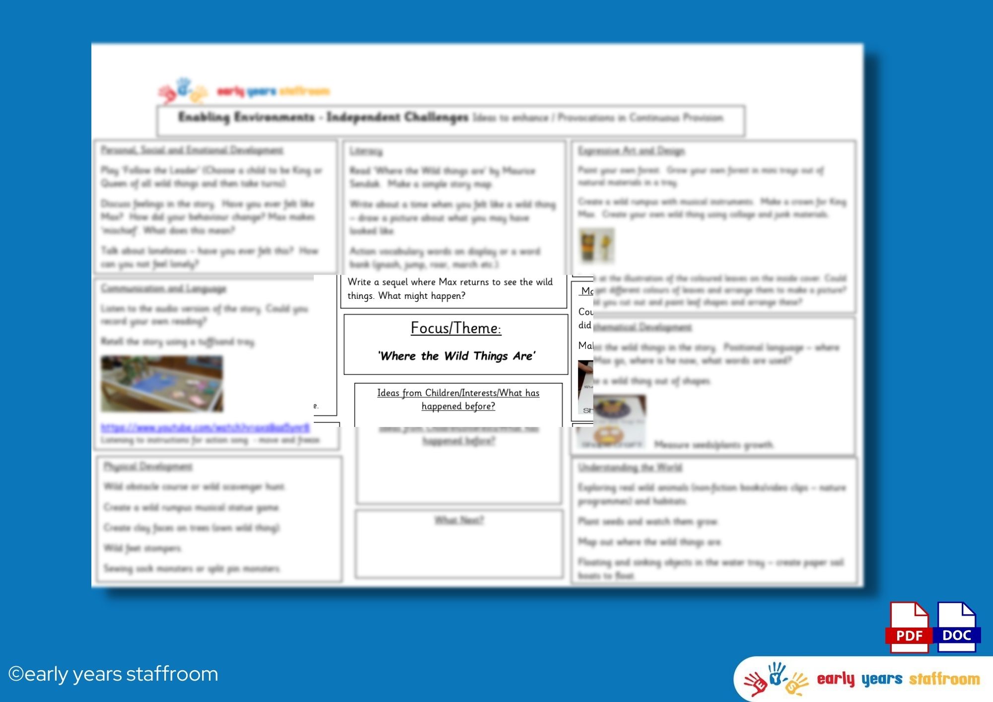 Early Years Resources | Planning and Resource Website - Early Years Staffroom