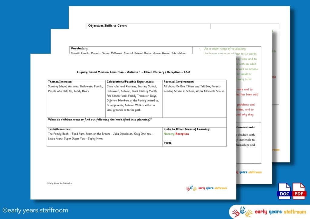 Planning And Resources For Early Years Teachers To Download