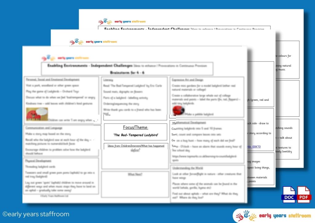 Early Years Planning To Download